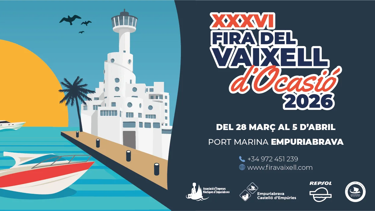 Banner der Gebrauchtbootmesse in Empuriabrava vom 28. März bis zum 5. April 2026