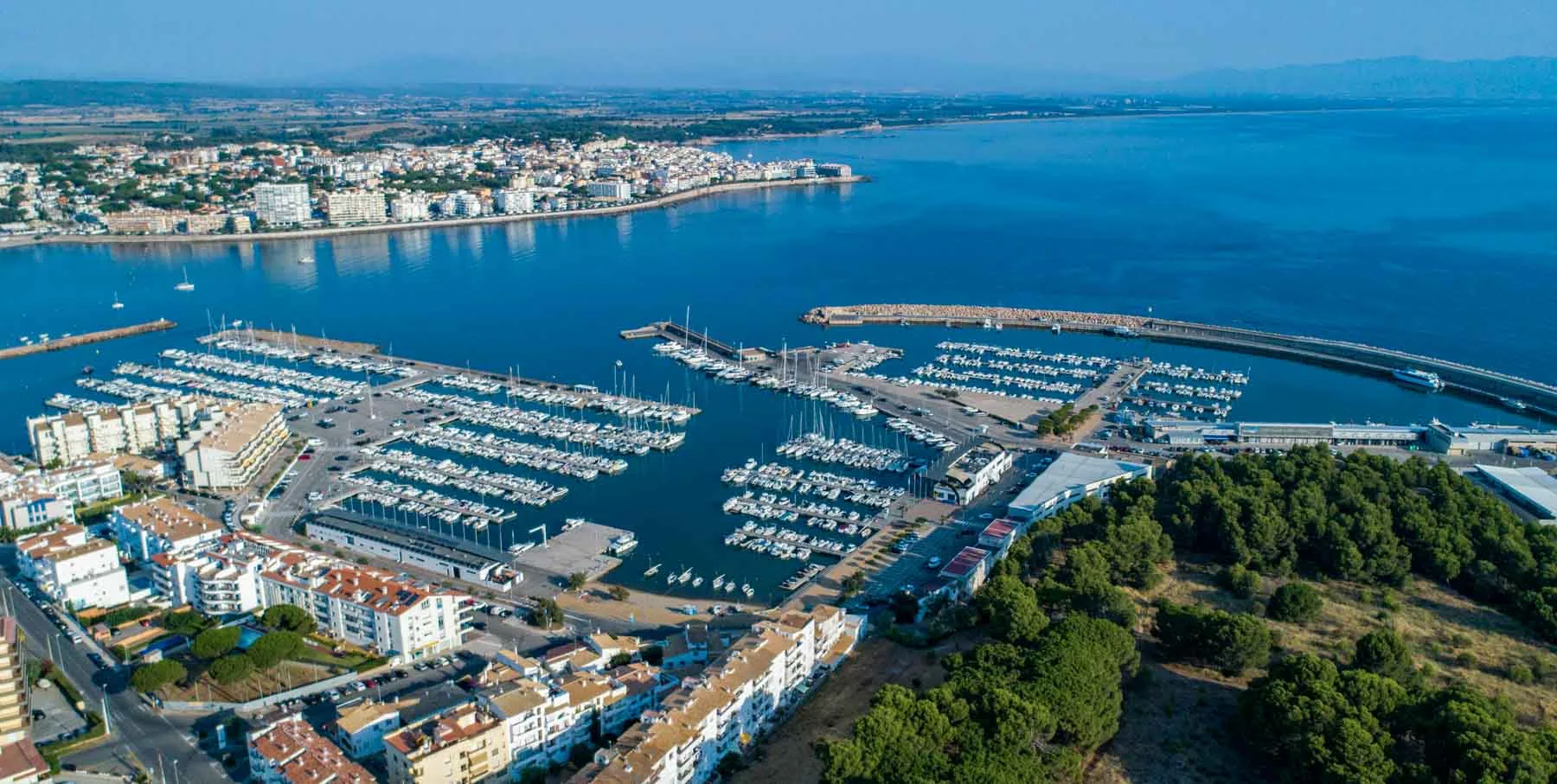 Port Nautic lescala Aerial view of Port Nautic in l'Escala