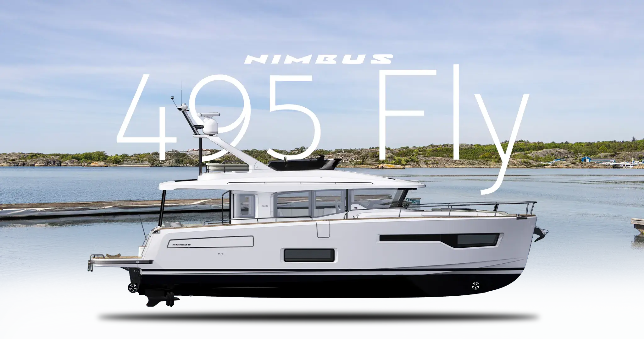bannière 495 Bannière du rendu du Nimbus 495 Flybridge