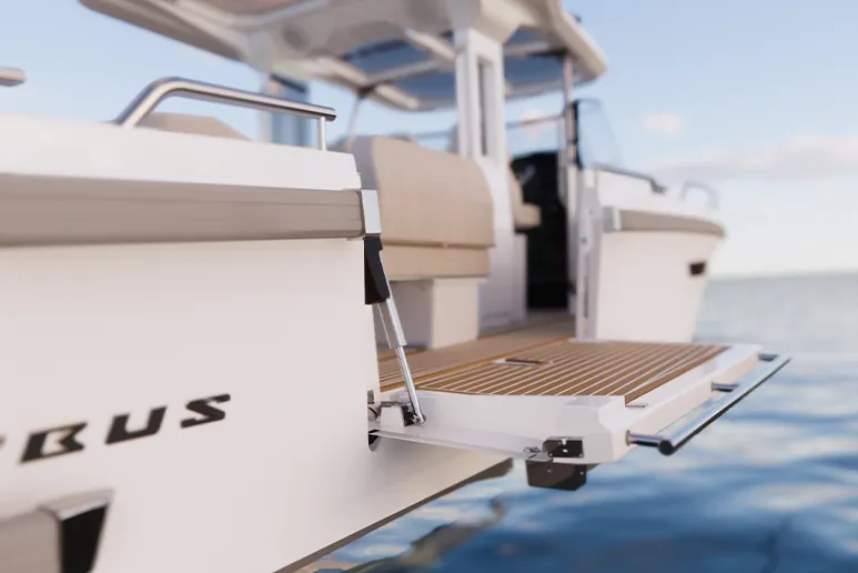 Render des Seitenbalkons der Nimbus T12