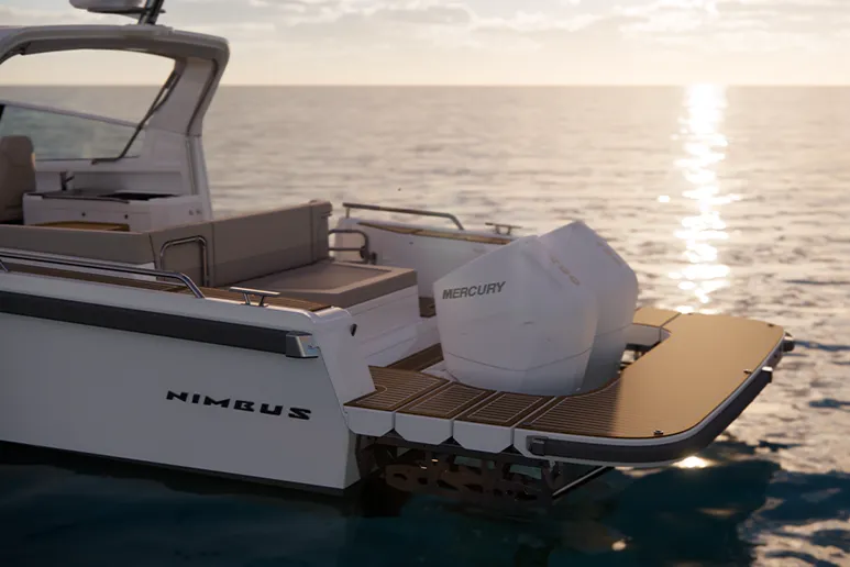 Render der Badeplattform der Nimbus W12