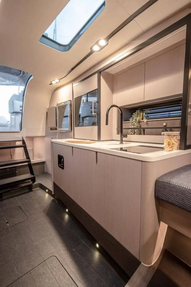 11102023-A75I0428-Edit Interior galley of the Windy 40 Camira RS cabin